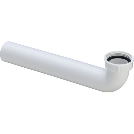 Coude de drainage 791-880 en plastique blanc G1 1/2 x 40 x 270 mm