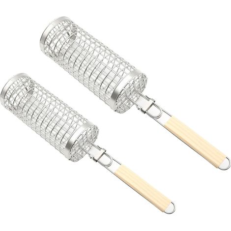 Ensemble de 2 paniers gigognes Grelha, panier à roulettes, panier à churrasco pliable (1/5)