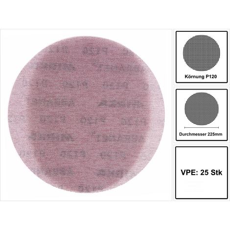 Disco abrasivo per levigatrice da muro 'abranet' MIRKA - Specifiche: grana 120 - 25 pz (1/5)