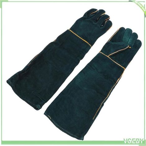Gants de manipulation d'animaux - FAFEICY - Anti-morsure - Cuir vachette 2 couches - Flexibilité augmentée - Lot 2 (1/5)