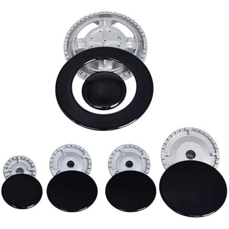Chapeaux de Brleurs, 5pcs Bruleur Gaz, Brleur Cuisinière à Gaz, Chapeau de Couronne de Brleur à Gaz, Capuchon de Flamme de Brleur à Gaz Adapté au Brleur de Cuisinière à Gaz SABAF (1/5)