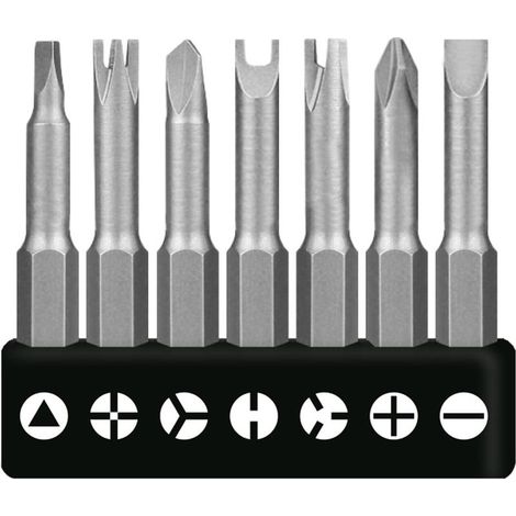 (50 mm)Lot de 7 tournevis spécialement moulés Jeu d'embouts spéciaux Tournevis triangulaires Tournevis spéciaux (1/5)