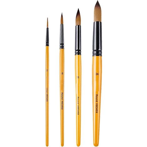 Ensemble de pinceaux en nylon pour aquarelle et acrylique, idéal pour le dessin et les beaux-arts, pour des œuvres détaillées et multicolores. (1/5)