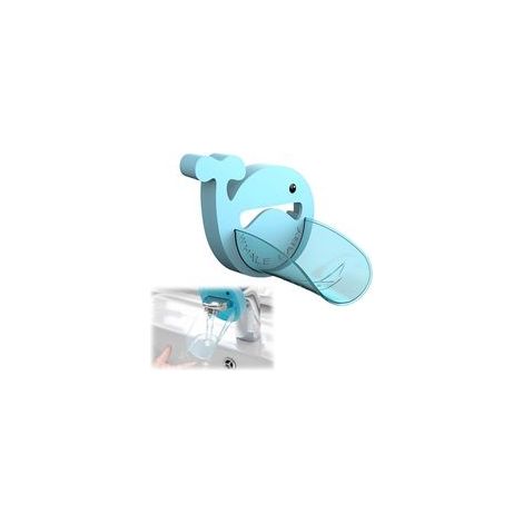 Rallonge de Robinet pour Enfants en Silicone, Accessoire de Salle de Bain et Cuisine, Design Baleine Bleue, Aide au Lavage des Mains (1/4)