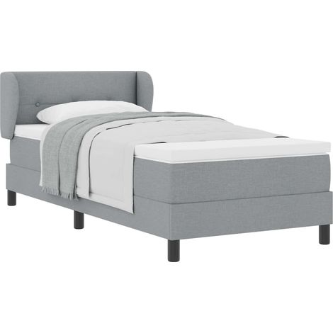 Maison Exclusive - Boxspringbett mit Matratze Hellgrau 90 x 200 c