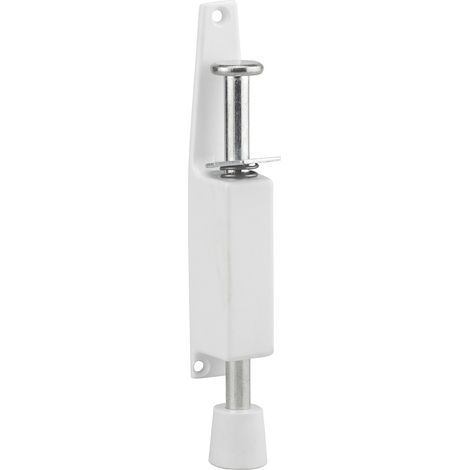 Fermaporta a pedale, montaggio su porta, lunghezza 150mm, laccato bianco - Serrurerie de Picardie