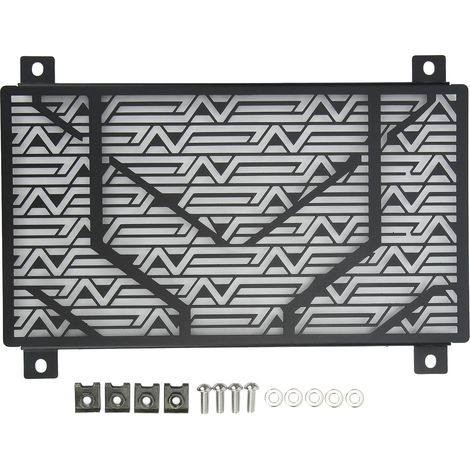 Grille de radiateur de moto en acier inoxydable, couvercle de réservoir d'eau de remplacement pour NINJA 250 300 400 2018 + (noir). (1/5)