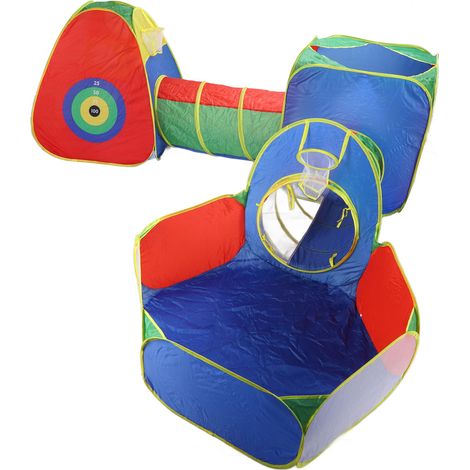 Ensemble de jeu 5 en 1 pour enfants : tente, tunnel de jeu portable et pliable pour ramper, maisonnette de jeu intérieure et extérieure (1/5)