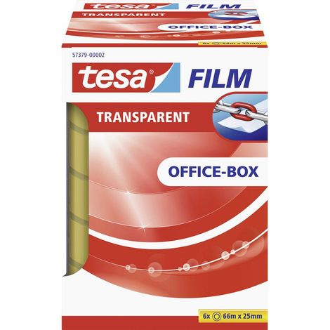 tesa OFFICE-BOX 57379-00002-01 Nastro adesivo tesafilm Trasparente (L x L) 66 m x 25 mm 6 pz. (1/5)