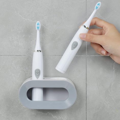 Porte Brosse a Dent Electrique,Support De Brosse à Dents Mural Porte Brosse Dent Mural Auto-adhésif,Qui Peuvent être Détachés Individuellement pour Salle De Bain,Famille (1/5)
