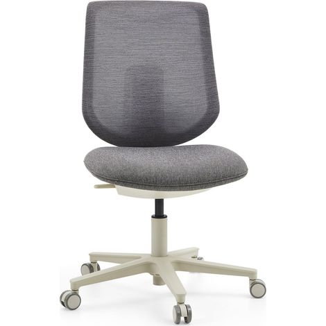 Bürostuhl Sitflex Lady Sitz Stoff / Rücken Netzstoff grau hjh OFFICE (1/5)
