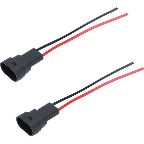 2-teilige Lampenfassung, Kabel mit Kupferstecker, 12V-Kabelbaum für LED-Scheinwerfer und Nebelscheinwerfer. (1/5)