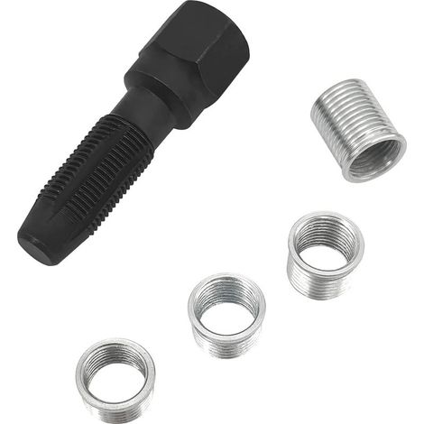5-teiliges Zündkerzengewinde-Reparaturset M14 x 1,25, Zylinderkopf-Gewindereparaturset, Zündkerzen-Gewindereparaturwerkzeug, 14-mm-Zylindergewinde-Reparaturwerkzeug (1/2)