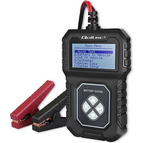 Qoltec Digitaler Batterietester mit LCD  Polnisches Menü  12 V  AGM  GEL  STD  30-220 AH (1/5)