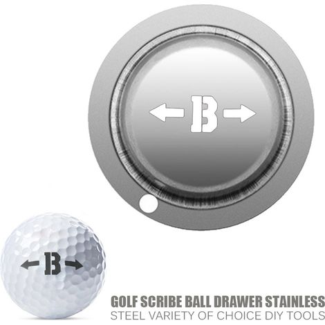 lettre B Marqueur de ligne de golf en acier inoxydable, outil de marquage, stylo marqueur de motif à faire soi-même (1/5)