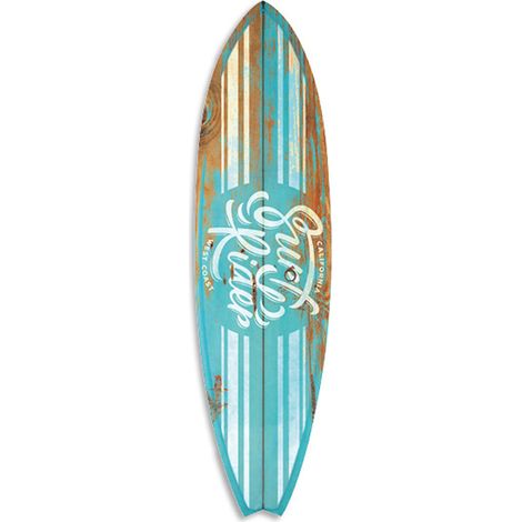 Planche de surf décorative en alu Dibond 145x40cm – Épaisseur 3mm – Système d'accroche inclus – Pour décoration intérieure moderne – Hxadeco (1/4)