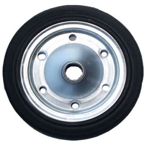 RUOTA RUOTE IN GOMMA PIENA PER BETONIERA CARRELLI DIAMETRO 35 FORO 43 MM (29021)