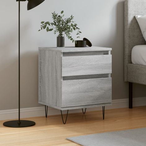 Nachttisch Grau Sonoma 40x35x50 cm Holzwerkstoff