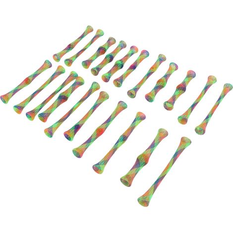 Lot de 21 jouets à ressort pour chat en nylon coloré, interactifs, résistants aux griffures et aux morsures, en forme de tube enroulé pour chaton (1/5)