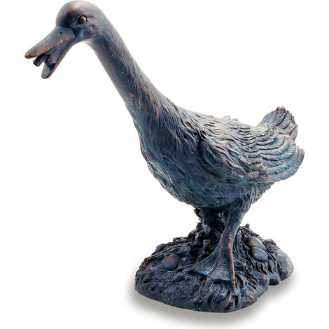 Figurine de gargouille oie jardin deau décoration figurine de bassin esotec 100732 (1/5)