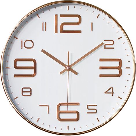 Horloge de maison ronde à piles - Horloge à quartz silencieuse de qualité de 30 cm (1/5)