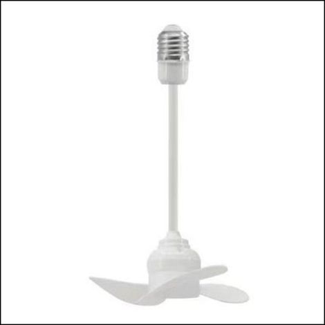Ventilateur cyclonique compact à douille E27 universelle, avec prise murale spéciale pour dortoir étudiant et tuyau de 14 cm intégré. (1/5)