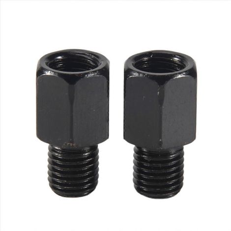 Motorradspiegeladapter, Rechtslauf, 8 mm auf 10 mm Umrüstung, schwarz (1/5)