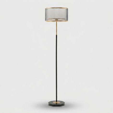 Lampadaire en métal, noir, 153 cm (1/5)