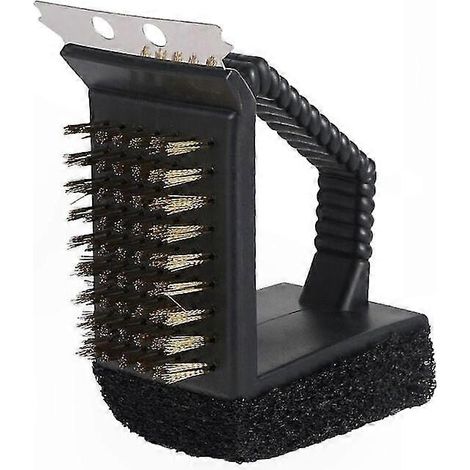2 Brosse de Nettoyage Barbecue - Grattoirs Triangulaires en Fil de Cuivre, Design à Angle Droit pour Entretien Polyvalent du Grill, Lot de 2 (1/5)