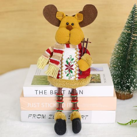 Figurines de Noël décoratives, Père Noël, bonhomme de neige et renne, ornements festifs pour table, salon, étagère, maison, décoration de fêtes et idée cadeau (1/5)