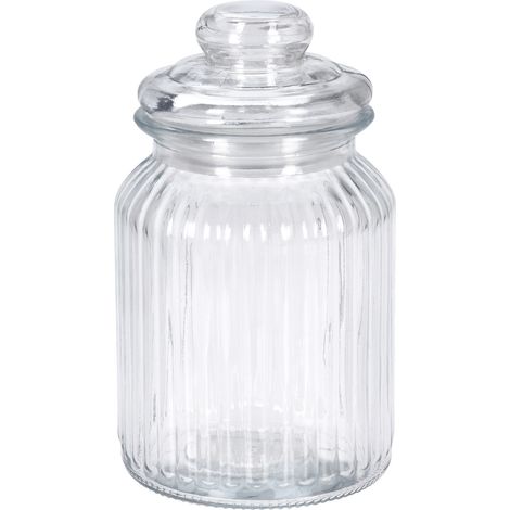 Bocal strié avec couvercle hermétique, 750 ml (1/4)