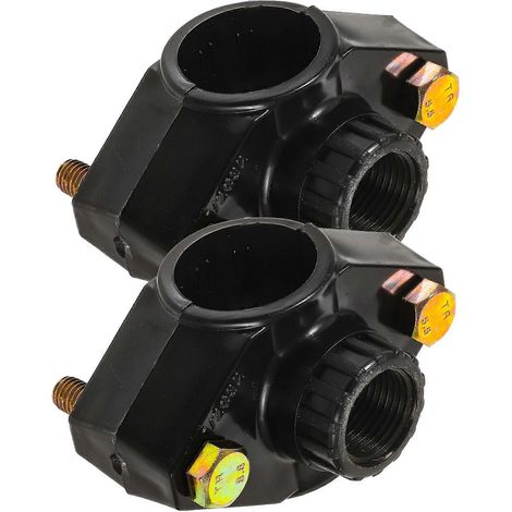 Raccord de tuyau d'arrosage en plastique noir pour l'irrigation (lot de 2) (1/5)