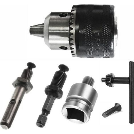 Mandrino per trapano da 1,5-13 mm 1/2-20 UNF con adattatore SDS Plus e chiave di serraggio, mandrino a cambio rapido con chiave per la conversione del trapano elettrico (1/4)