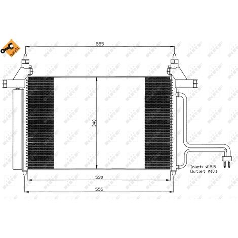 Condenseur, climatisation NRF 35495 FIAT 46745840