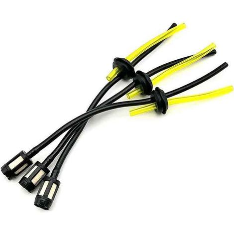 2 pièces tuyau carburant doré, filtre débroussailleuse et tondeuse, accessoires jardin compatibles moteurs 2T