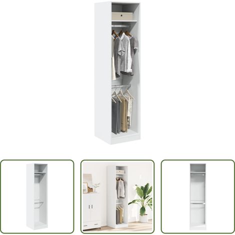 Kleiderschrank Weiß -  Kleiderschrank Weiß 50x50x200 cm Holzwerkstoff (1/5)