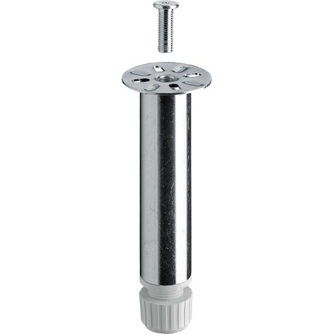 Hettich Sockelverstellfuß 150 mm 3 - 4 kg , verchromt Möbelbeschlag