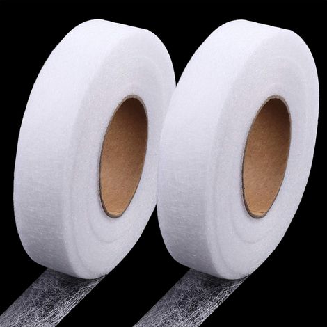 Bande Thermocollante 60 mètre Rubans Thermocollant largeur 20 mm pour Ourlet de Couture pour Assembler des Tissus, Pantalons, Rideaux,Vêtements (2 PCS) (1/5)