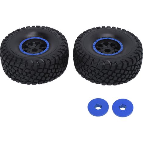 2 pièces Jantes Beadlock Plastique Résistantes à l'Usure avec Joints pour Voiture Télécommandée 1/7, Bleues (1/5)