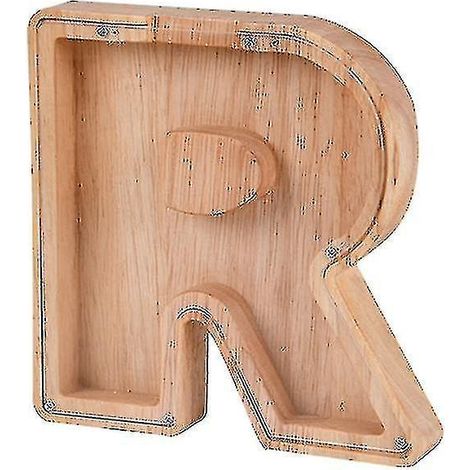 Holz-Spardose für Kinder mit Alphabetmotiv