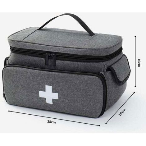 Trousse de secours vide étanche - - 28x19x16 cm - Grande capacité - Tissu Oxford - Imperméable - Respirant (1/2)