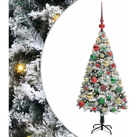 Árbol de Navidad artificial 120 cm PVC y Acero y Plástico vidaXL (1/5)