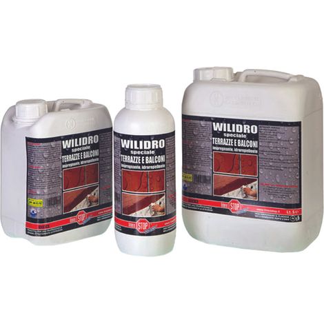 Wilidro impregnante protettivo idrorepellente per terrazze e balconi - Specifiche: lt.2,5 in tanica (1/2)