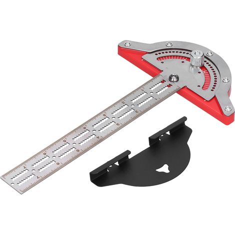 Règle de menuisier en bois 10 pouces avec accessoires, échelle claire et précise, résistante à l'usure, outil de mesure robuste. (1/5)