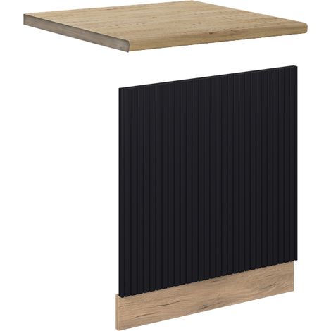 Pannello frontale Fame-Line, Nero rigato, 60 cm , PL Rovere, Vicco