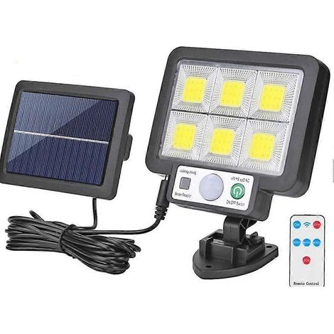 Applique murale solaire LED, 3 modes. Équipée d'un capteur, compatible avec les jardins, les lampadaires, les garages, etc., et peut être utilisée comme applique murale. (1/5)