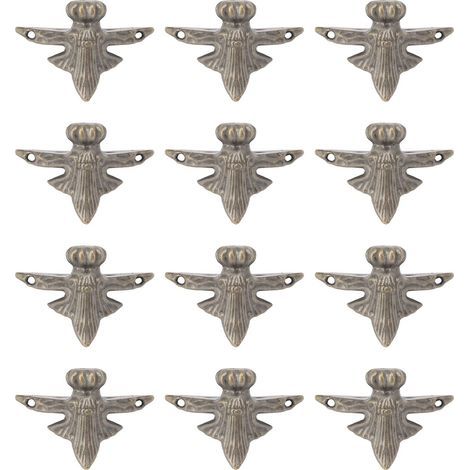 Marhynchus 20 Ensemble de Pieds de Boîte en Laiton Antique Pieds en Alliage de Zinc Protecteur d'angle Boîte de Rangement Caisse en Bois Pieds Décoratifs Jambe (1/5)
