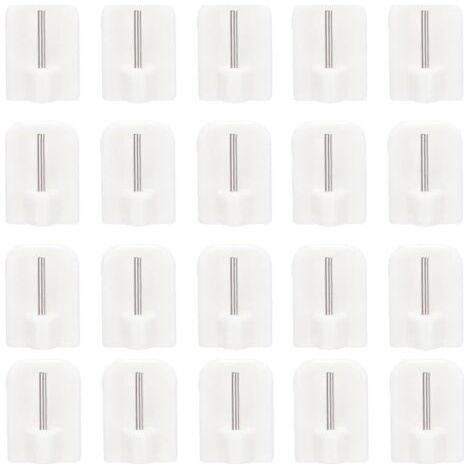 20 self-adhesive hooks, adhesive hooks, curtain rod brackets, drill-free curtain rod hooks for curtain rods--DTEKGAZ