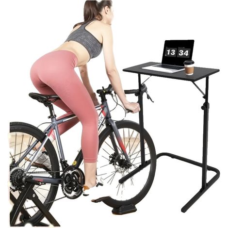 Mesa de entrenamiento, altura regulable, diseño multiusos, color negro. (1/5)