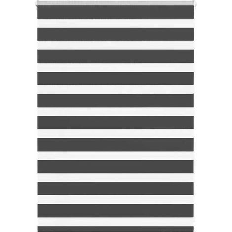 4014209 Store zèbre noir 100x100 cm largeur du tissu 95,9 cm polyester (1/5)